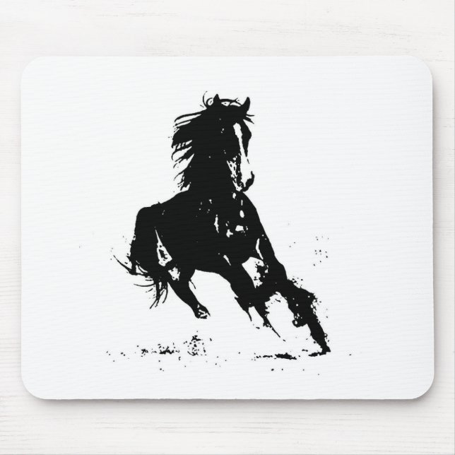 Horse Silhouette Mouse Pad (Front)