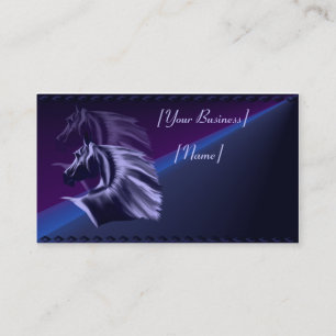 Horse Silhouette Shadowed Business Card
