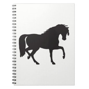 Horse Silhouette Spiral Notebook