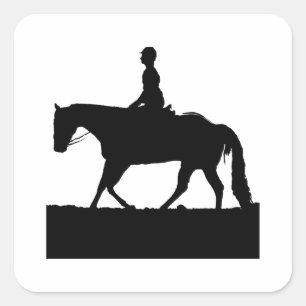 Horse Silhouette Square Sticker
