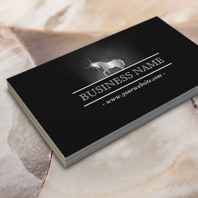 Horse Silver icon Professional Equine Business Card (Creator Uploaded)
