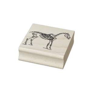 horse skeleton art stamp