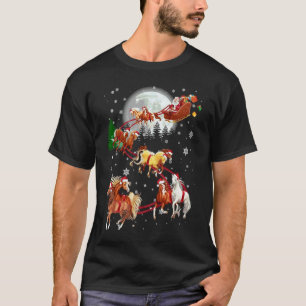 Horse Sleigh Christmas Tree Decoration Xmas Snow S T-Shirt