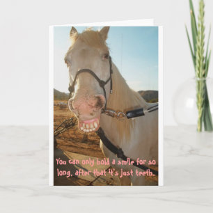 Horse Smile Greeting CardBlank Card