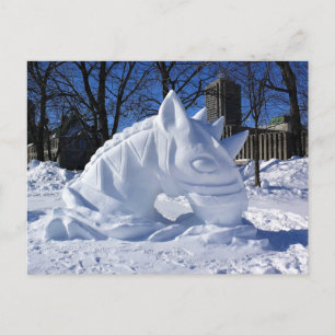 Horse Snow Sculpture, Quebec, Canada Postcard