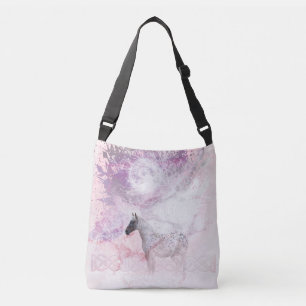 Horse Snow Storm Crossbody Bag