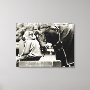 Horse Snuggles Canvas Print