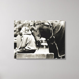 Horse Snuggles Canvas Print