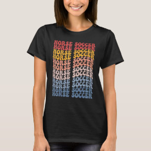 Horse Soccer Groovy Retro Sports T-Shirt