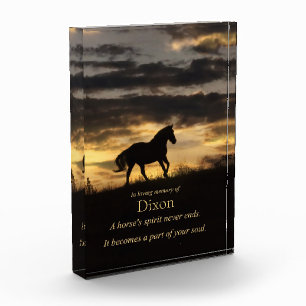 Horse Spirit Memorial Photo Block