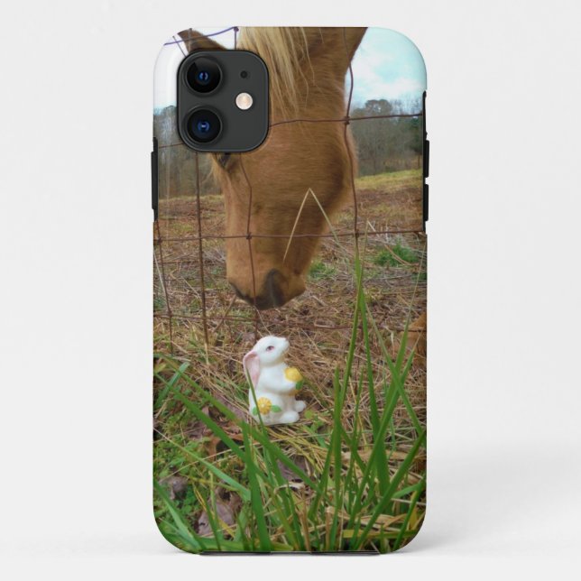 horse & Spring flower Bunny Case-Mate iPhone Case (Back)