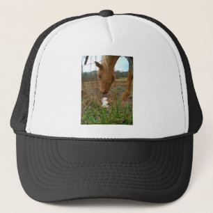 horse & Spring flower Bunny Trucker Hat