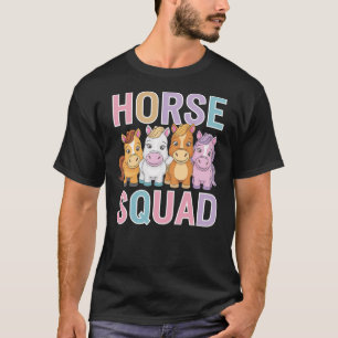 Horse Squad Group Family Friends Team Cute Horse T-Shirt