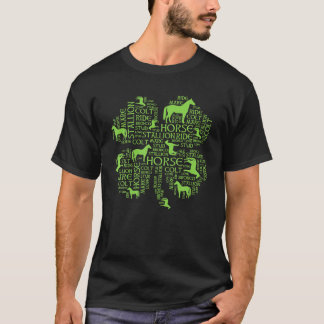 Horse St Patrick s Day Irish T Shirt Clover Tee