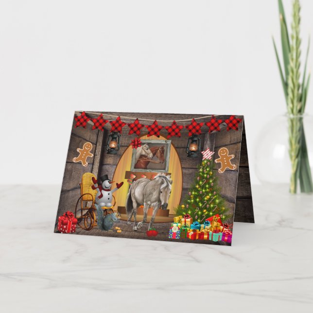 Horse Stable Christmas Card (Front)