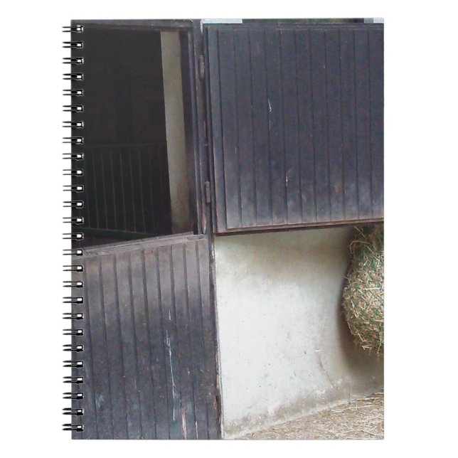 Horse Stable Door Spiral Notebook (Front)