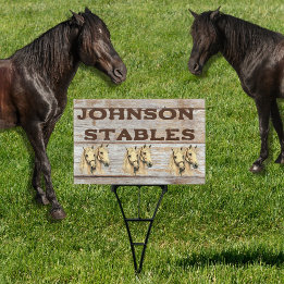 Horse Stables  Garden Sign