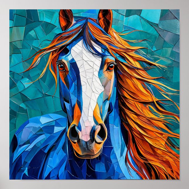 Horse Stained Glass Poster (Front)
