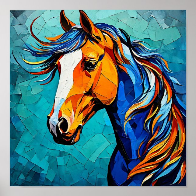 Horse Stained Glass Poster (Front)