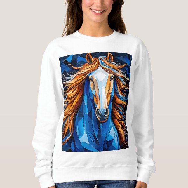 Horse Stained Glass Sweatshirt (Front)
