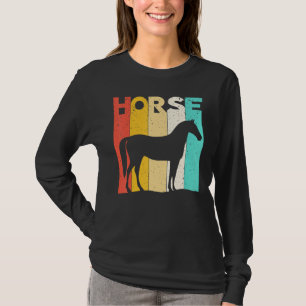 Horse Stand Lover Horseback Riding Equestrian Retr T-Shirt