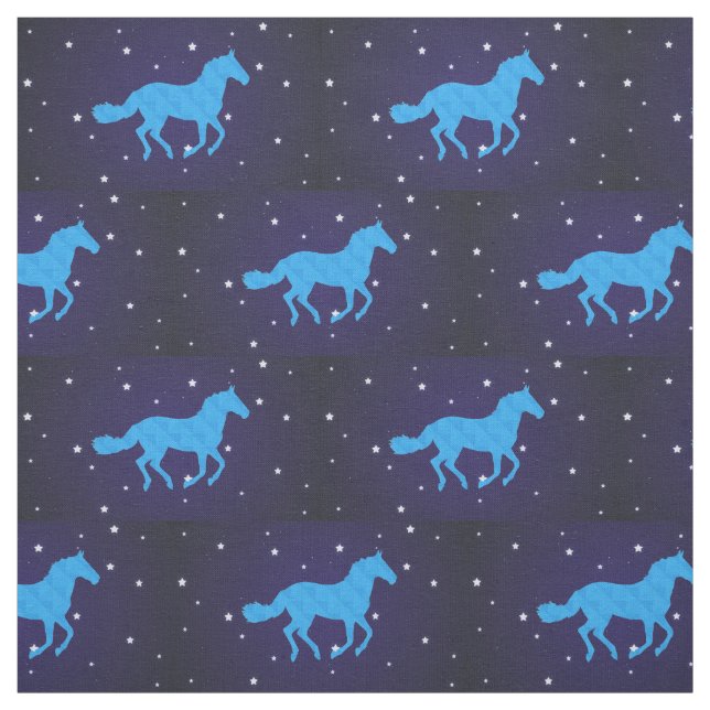 Horse Starry Night Fabric (Swatch)