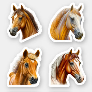 Horse Stickers 4 Pack - Cute Planner, Journal