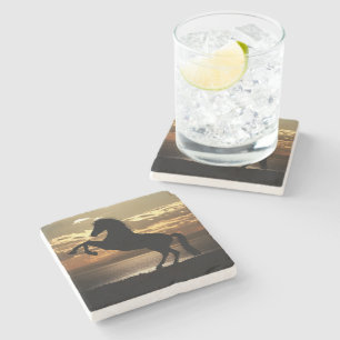 horse stone coaster