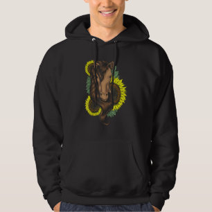 Horse Sunflower Cute Horse For Men Women Girls Hoodie