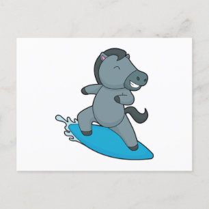 Horse Surfer Water sports Postcard