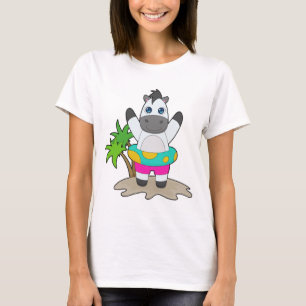 Horse Swimming Inflatable float Summer T-Shirt
