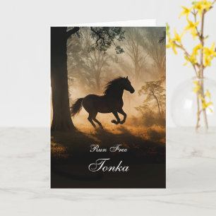 Horse Sympathy Condolences Loss of Horse Name Card