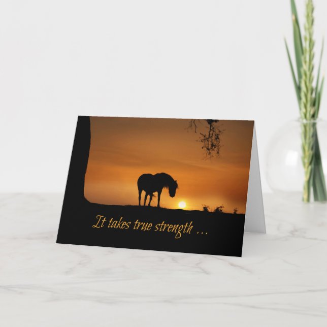 Horse Sympathy for Putting Horse Down Card (Front)