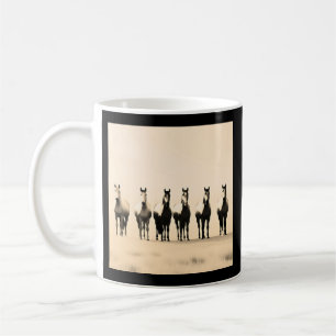 Horse T-shirt, Equestrian Shirt, Sunlit Horses Coffee Mug