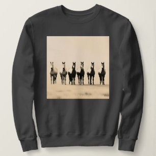 Horse T-shirt, Equestrian Shirt, Sunlit Horses Sweatshirt