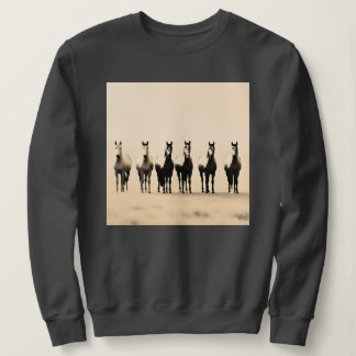 Horse T-shirt, Equestrian Shirt, Sunlit Horses Sweatshirt