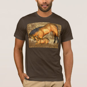 Horse T Shirt Mother And Foal, Fine Art Print T