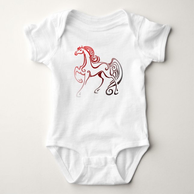 Horse Tails Baby Bodysuit (Front)