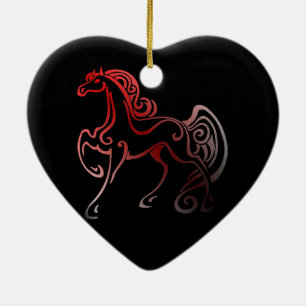 Horse Tails Ceramic Tree Decoration