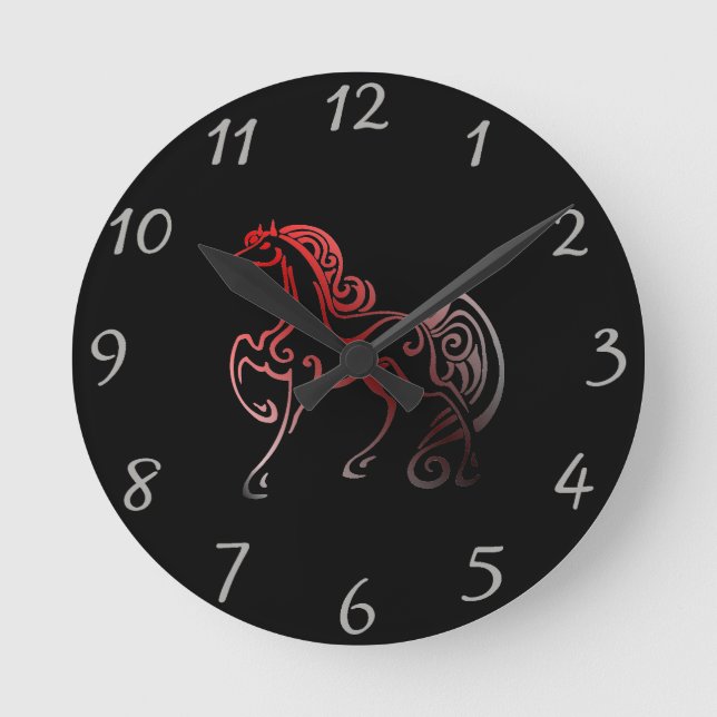 Horse Tails Round Clock (Front)