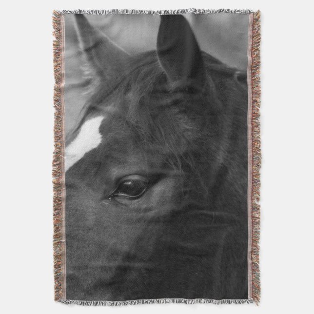 Horse tbcna throw blanket (Front Vertical)