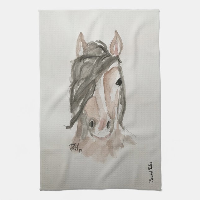 Horse Tea Towel/Kitchen Towel (Vertical)