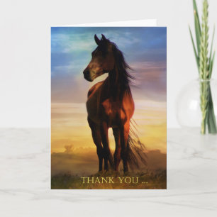 Horse Thank You Note Card