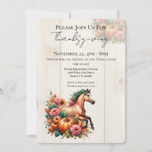 Horse Thanksgiving Dinner Invitation