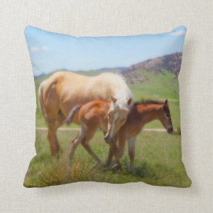 Horse Throw Pillow by Amanda Smith Wyoming Photo