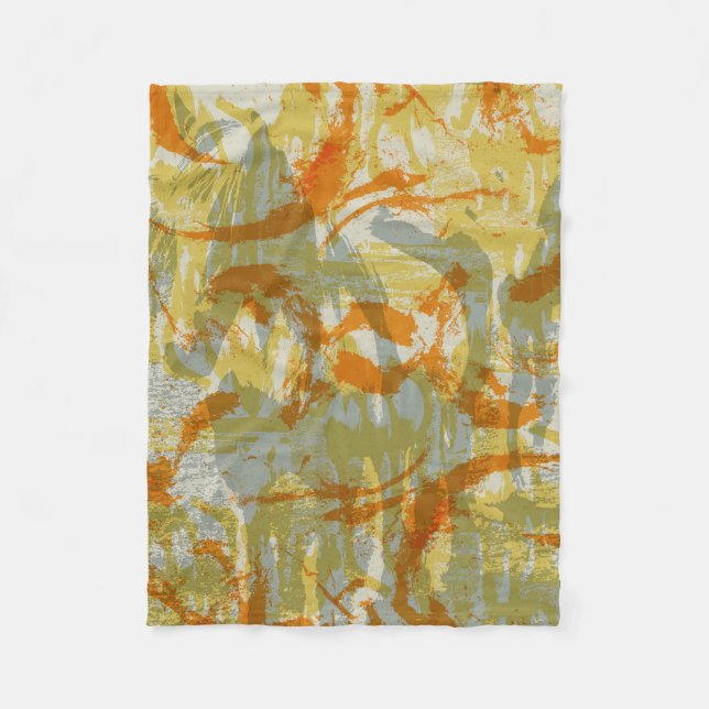 Horse Toile Fleece Blanket (Front)