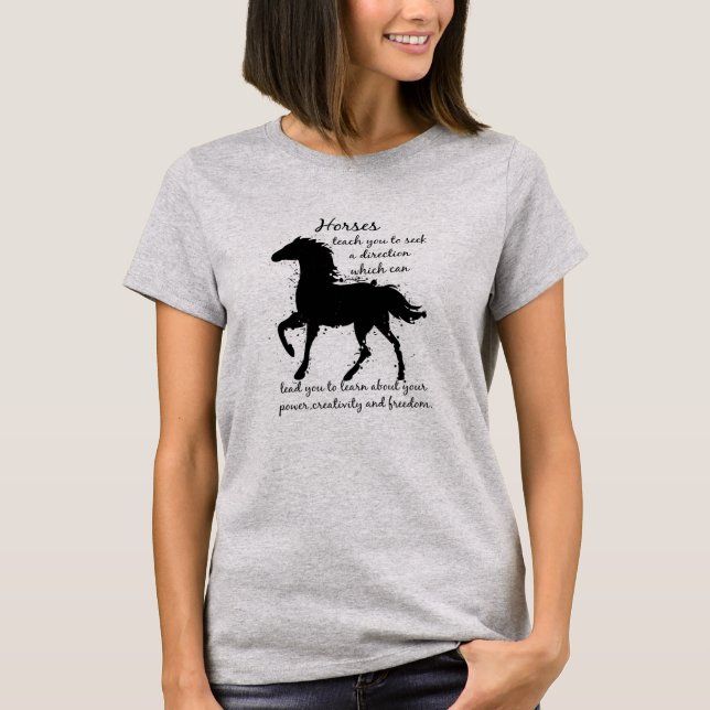 Horse Totem Animal Spirit Guide Wisdom or Advice T-Shirt (Front)