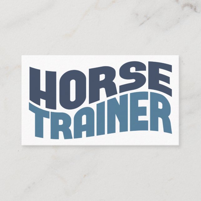 Horse Trainer Business Cards (Front)