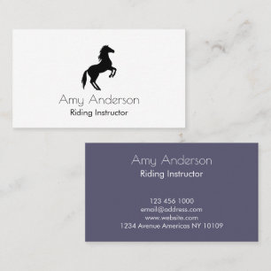 Horse Trainer Instructor Coach Business Card