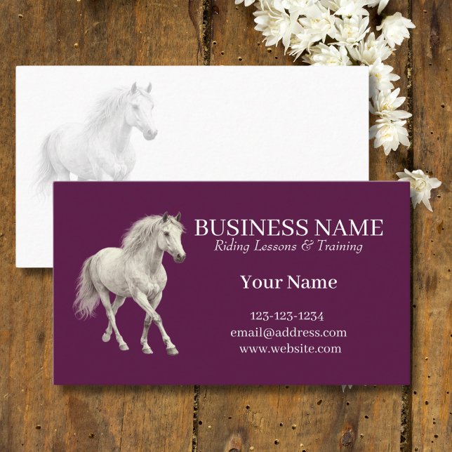 Horse Trainer Riding Lessons  Business Card (Creator Uploaded)